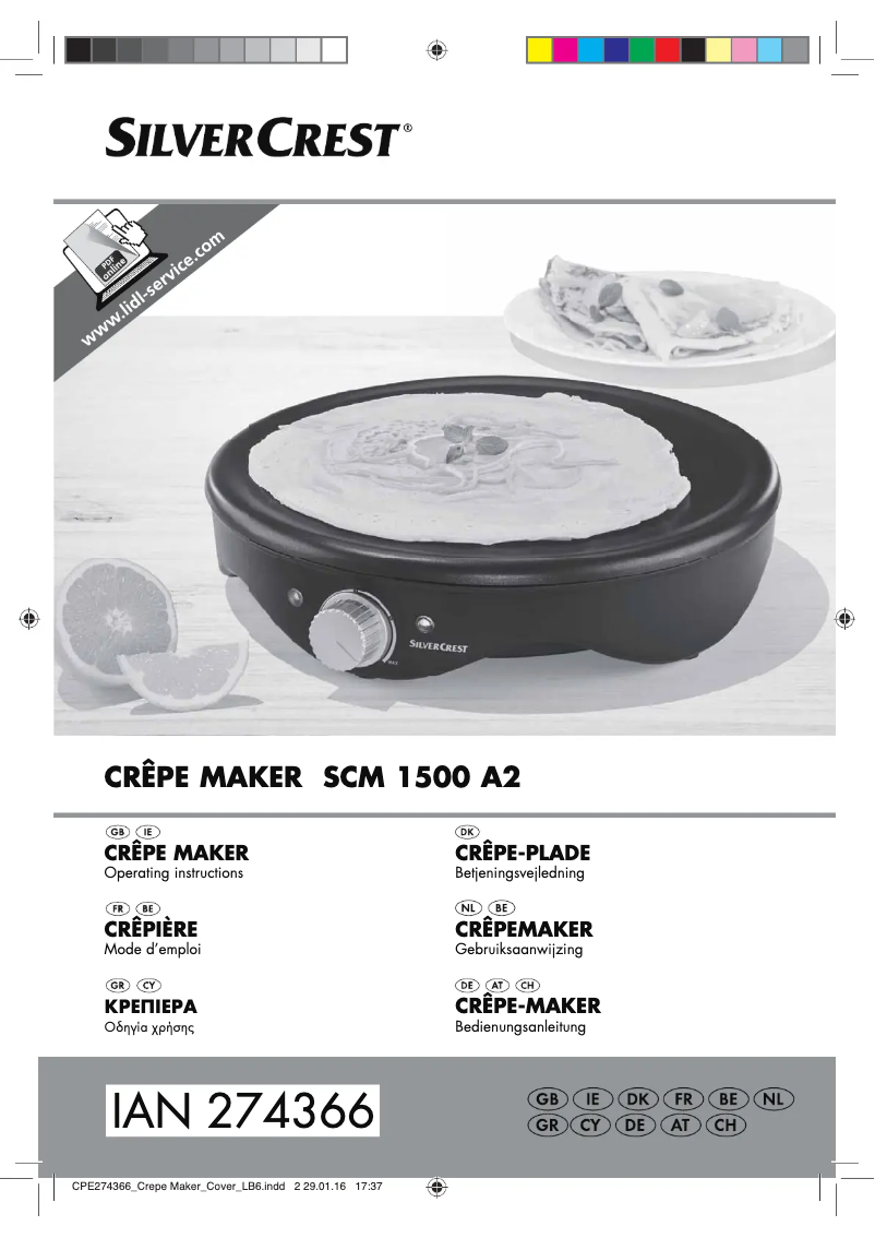 Page 1 of the manual User Manual SilverCrest SCM 1500 A2