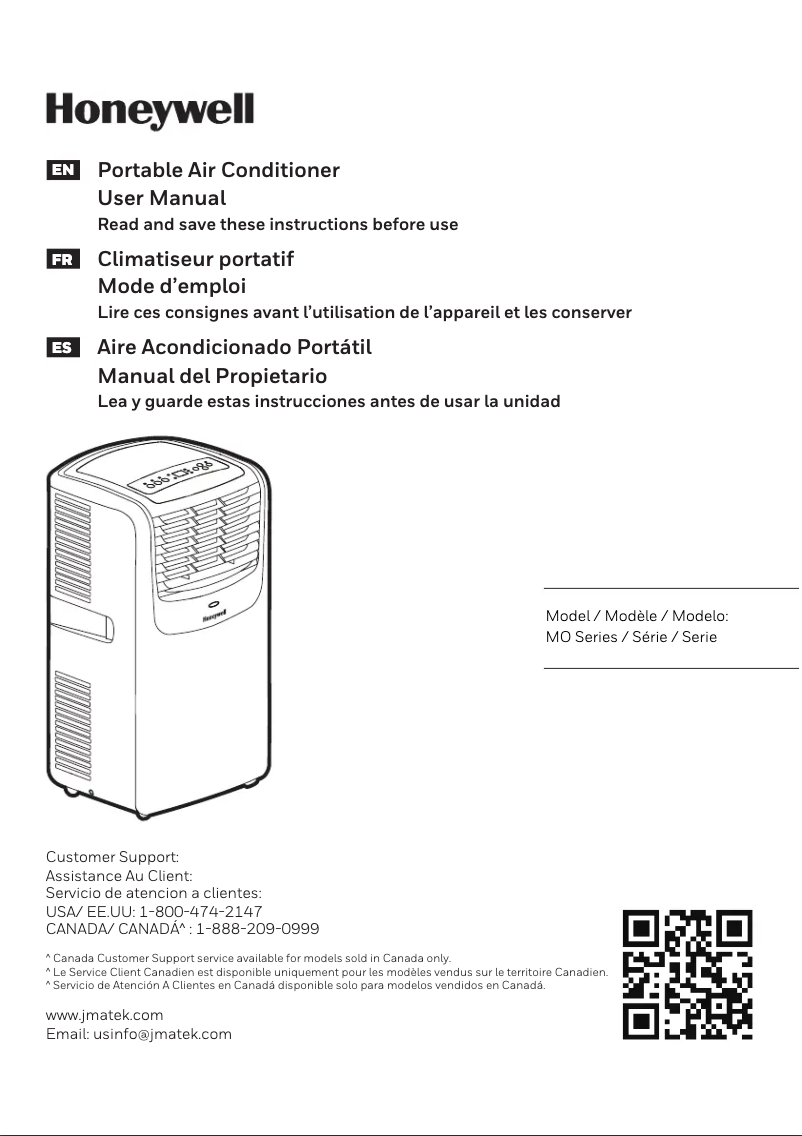 Page 1 of the manual User Manual Honeywell MO10CES