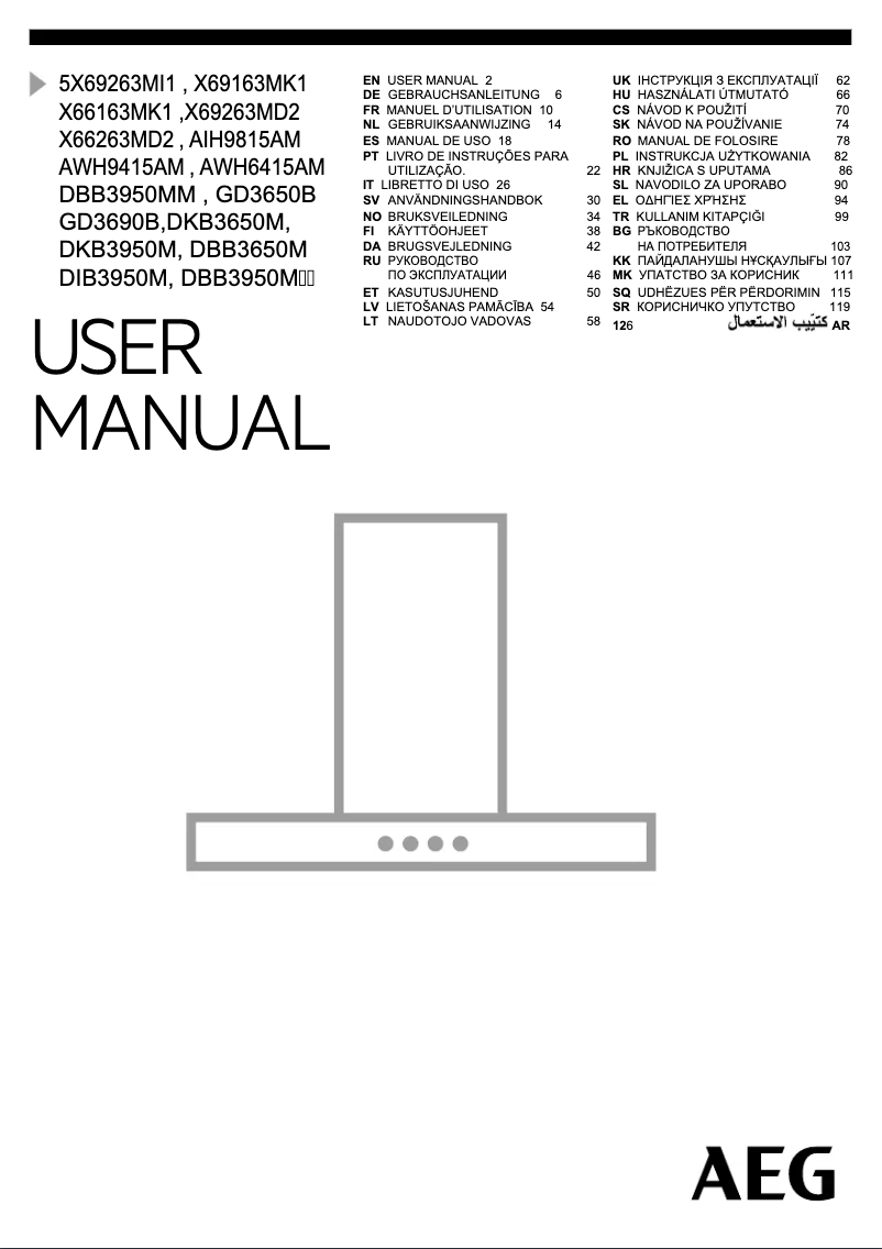 Page 1 of the manual User Manual AEG DBB3650M