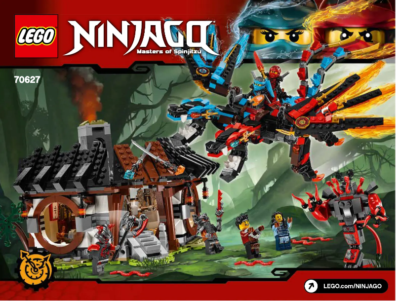 First page image of the manual for Ninjago 70627
