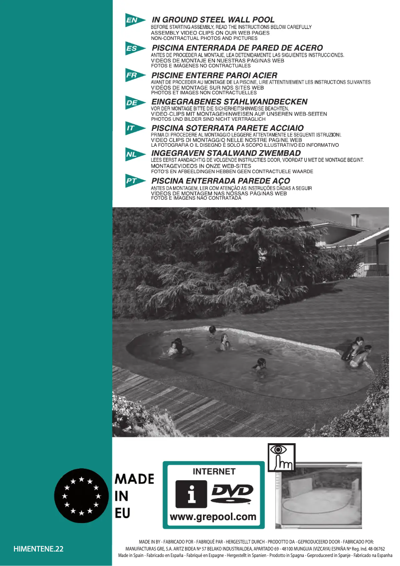 First page image of the manual for KPE350PNE