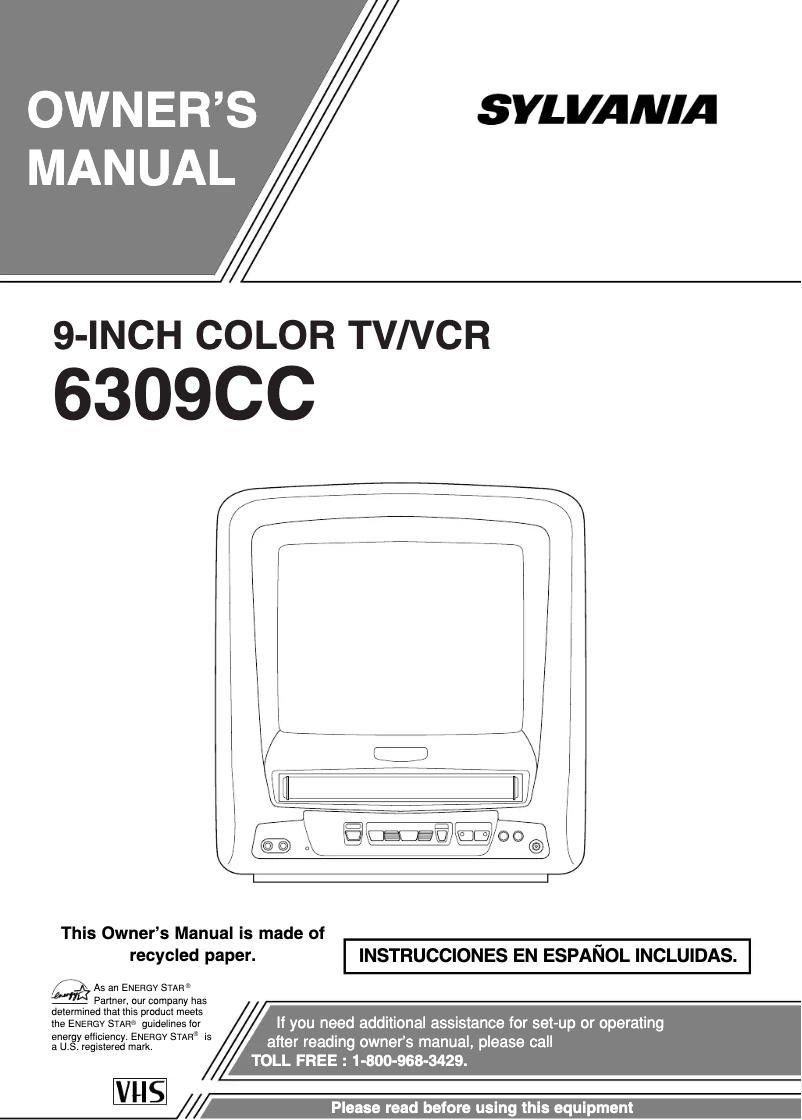 Page 1 of the manual User Manual Sylvania 6309CC