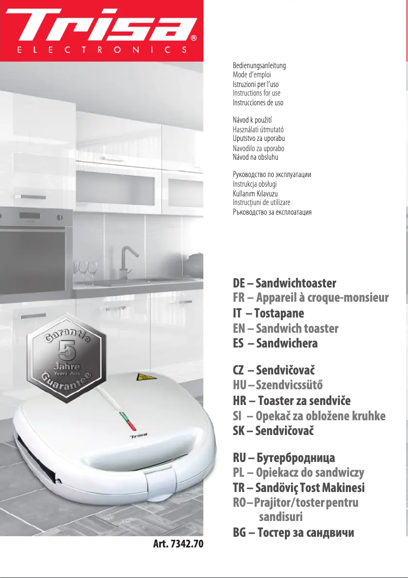 First page image of the manual for 7342.70