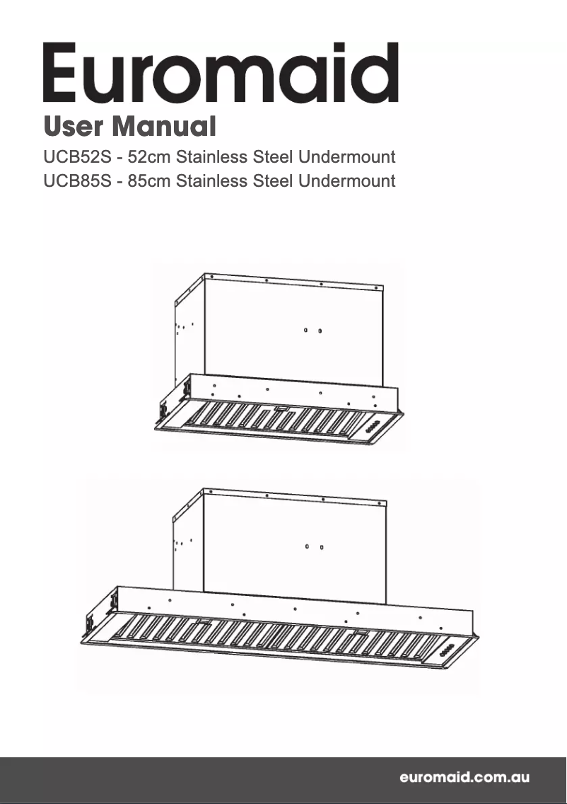 First page image of the manual for UCB52S