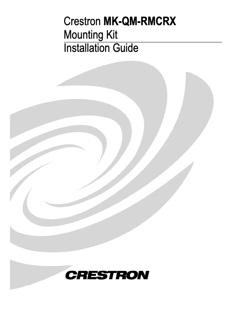 Image de la première page du manuel de l'appareil MK-QM-RMCRX