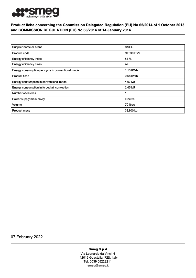 First page image of the manual for SF6301TVX