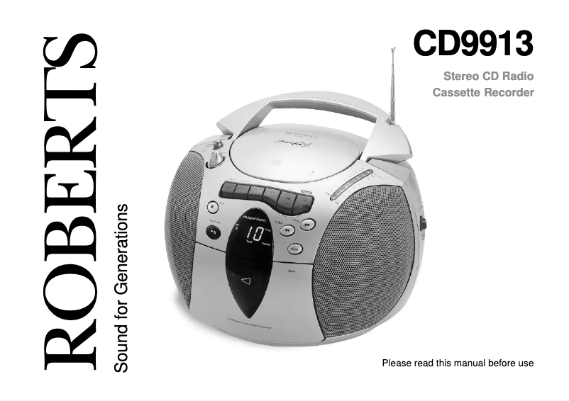 First page image of the manual for CD9913