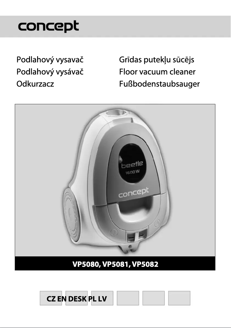 Page 1 of the manual User Manual Concept VP-5082