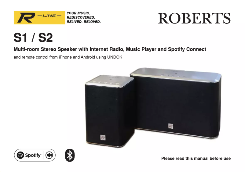Page 1 of the manual User Manual Roberts R-Line S2