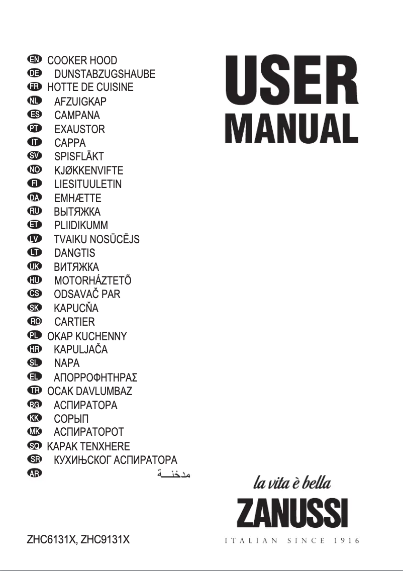 First page image of the manual for ZHC6131X