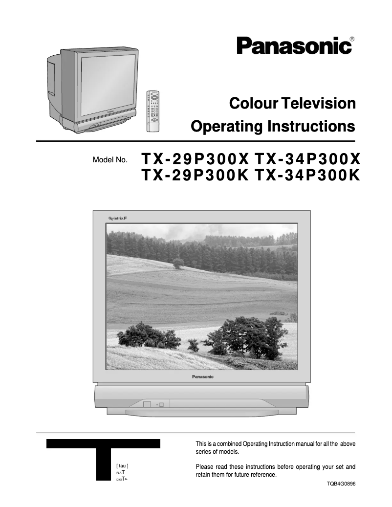 First page image of the manual for TX-34P300K
