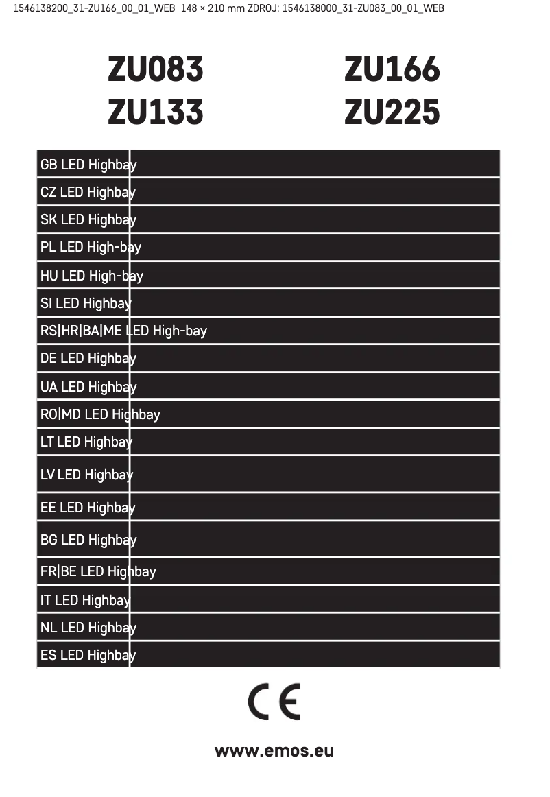 Page 1 of the manual User Manual Emos ZU166