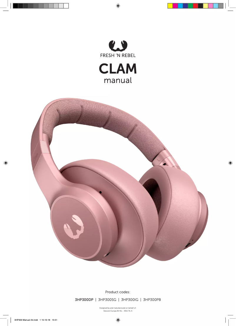 Page 1 of the manual User Manual Fresh 'n Rebel Clam