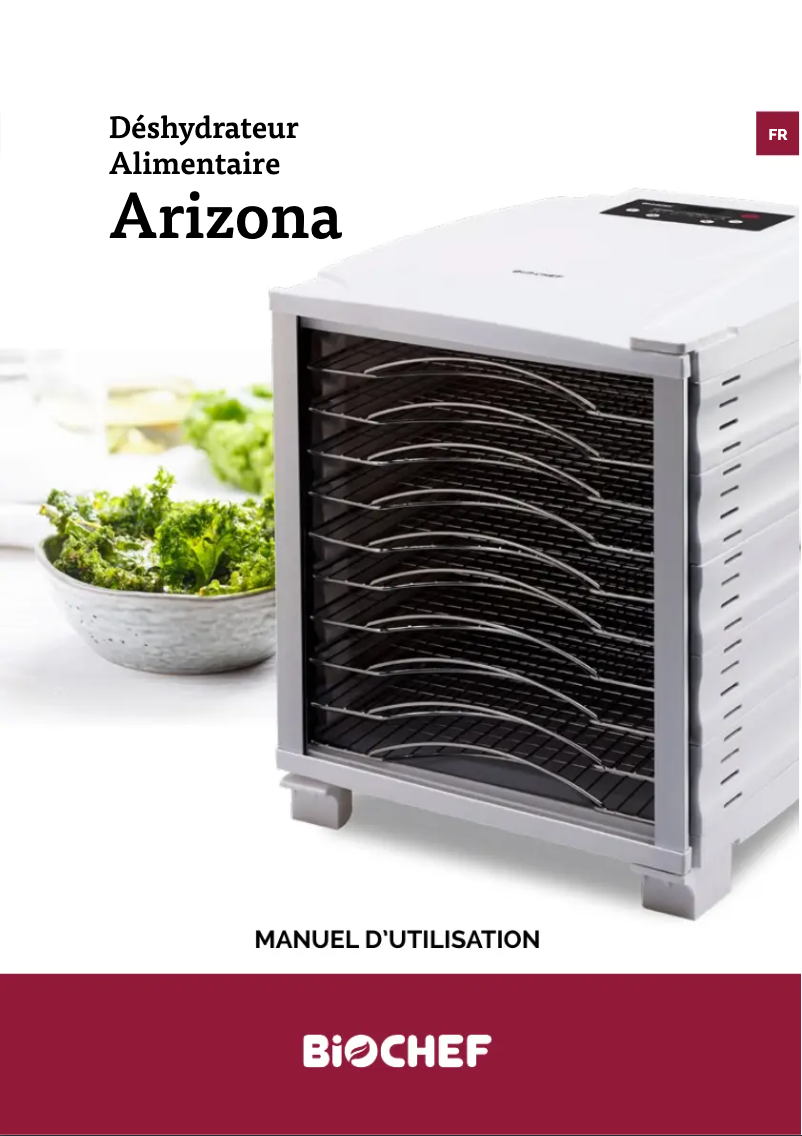 Page 1 of the manual User Manual BioChef Arizona