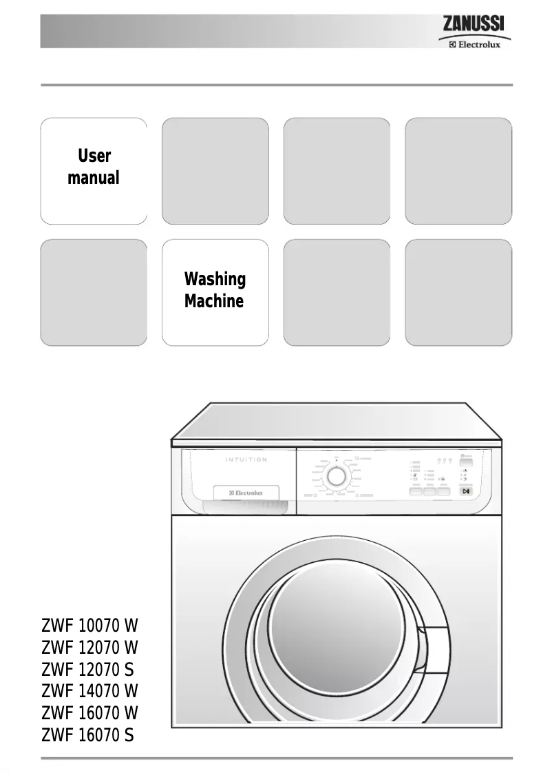 Page 1 of the manual User Manual Zanussi-Electrolux ZWF 16070 S