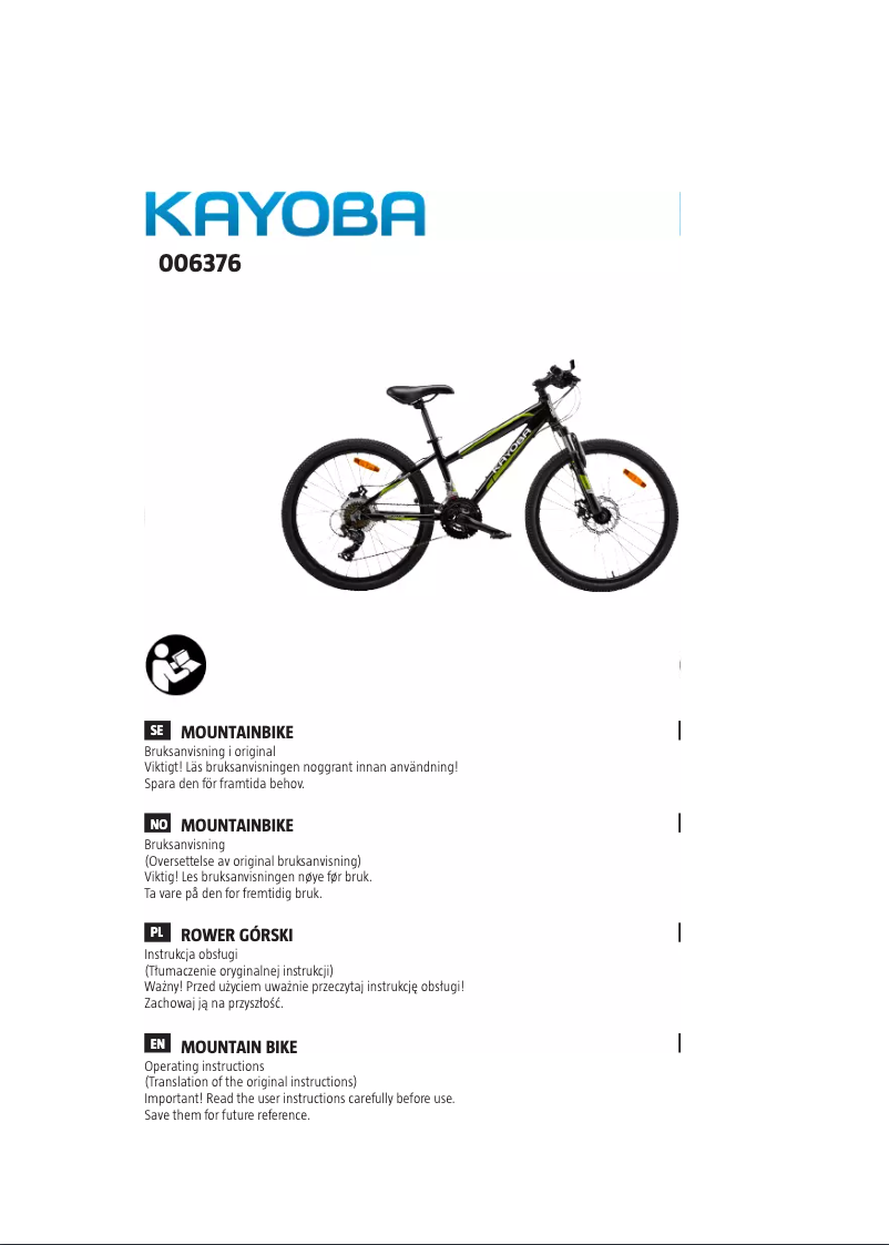 Page 1 of the manual User Manual Kayoba 006-376