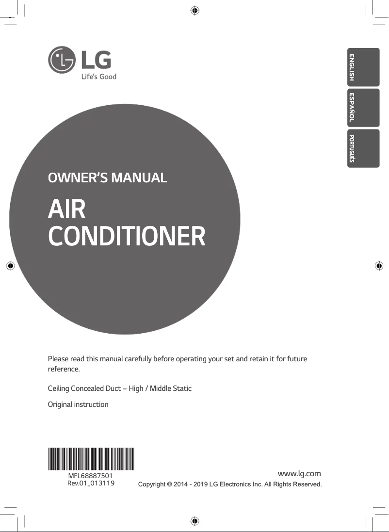 First page image of the manual for ARNU28GBHA4