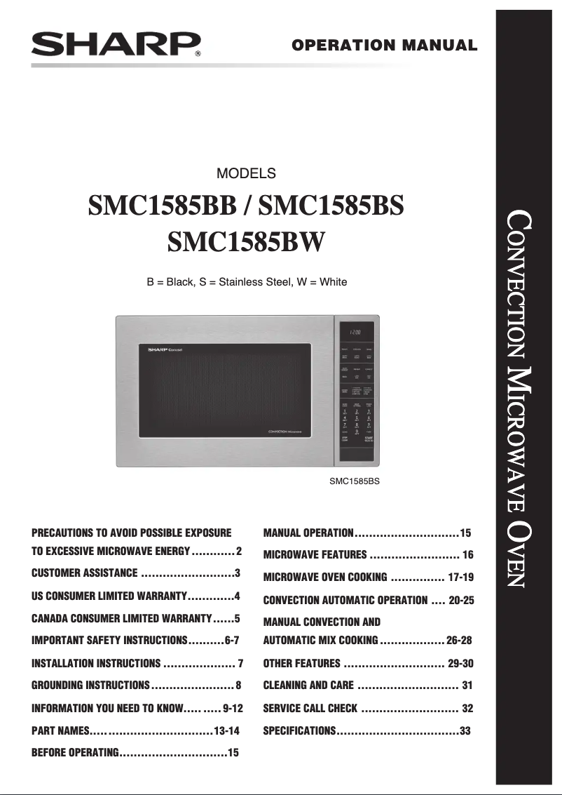 First page image of the manual for SMC1585BB