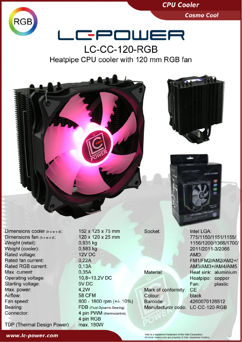 Page 1 of the manual User Manual LC-Power LC-CC-120-RGB