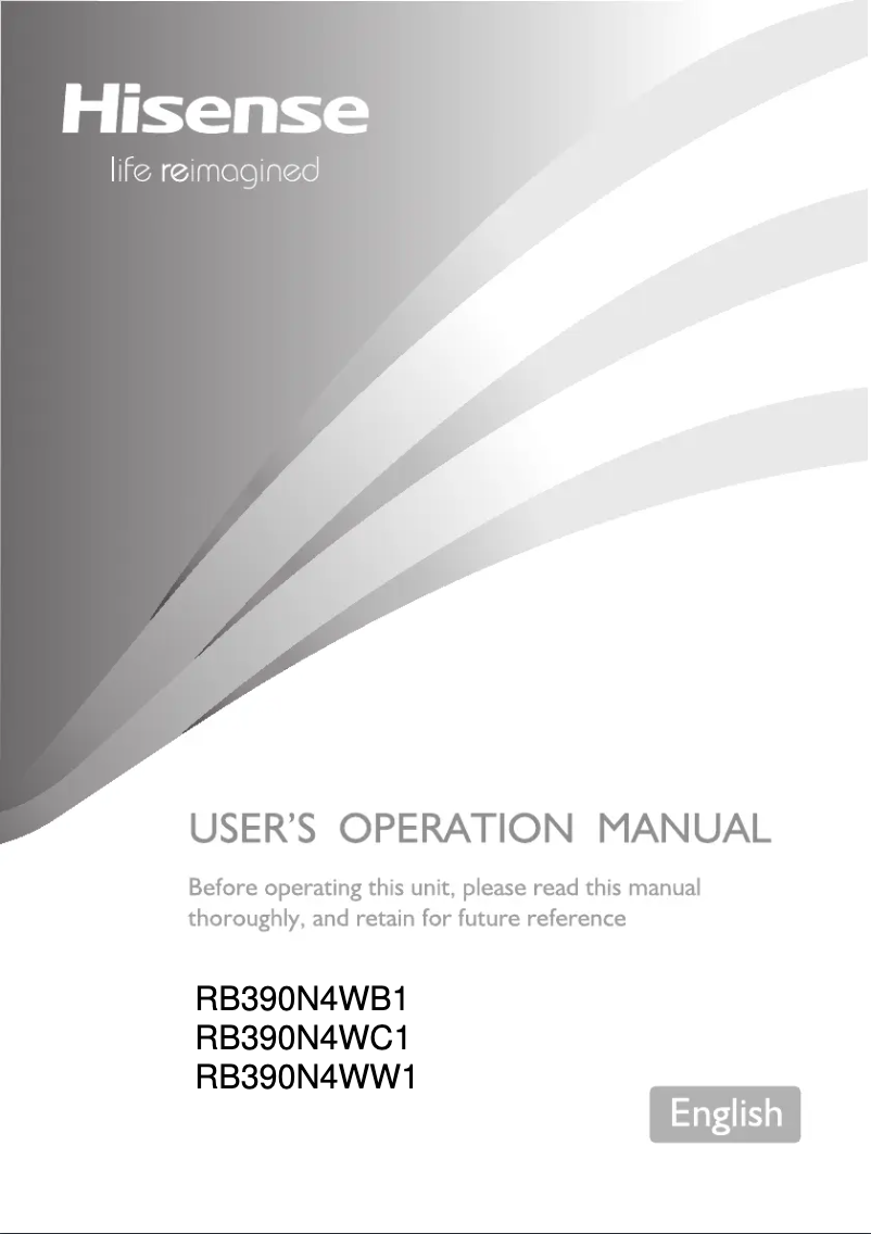 Page 1 of the manual User Manual Hisense RB390N4WW1