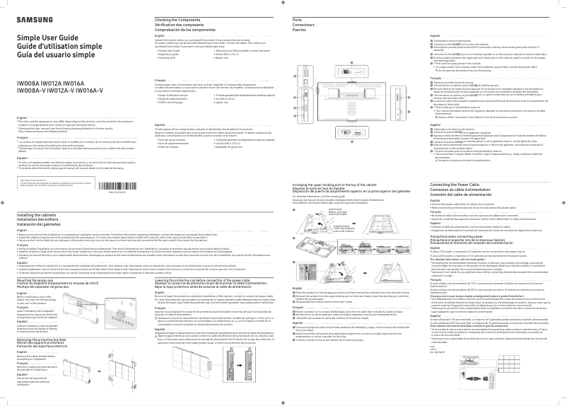 Page 1 of the manual Quick Start Guide Samsung IW016A
