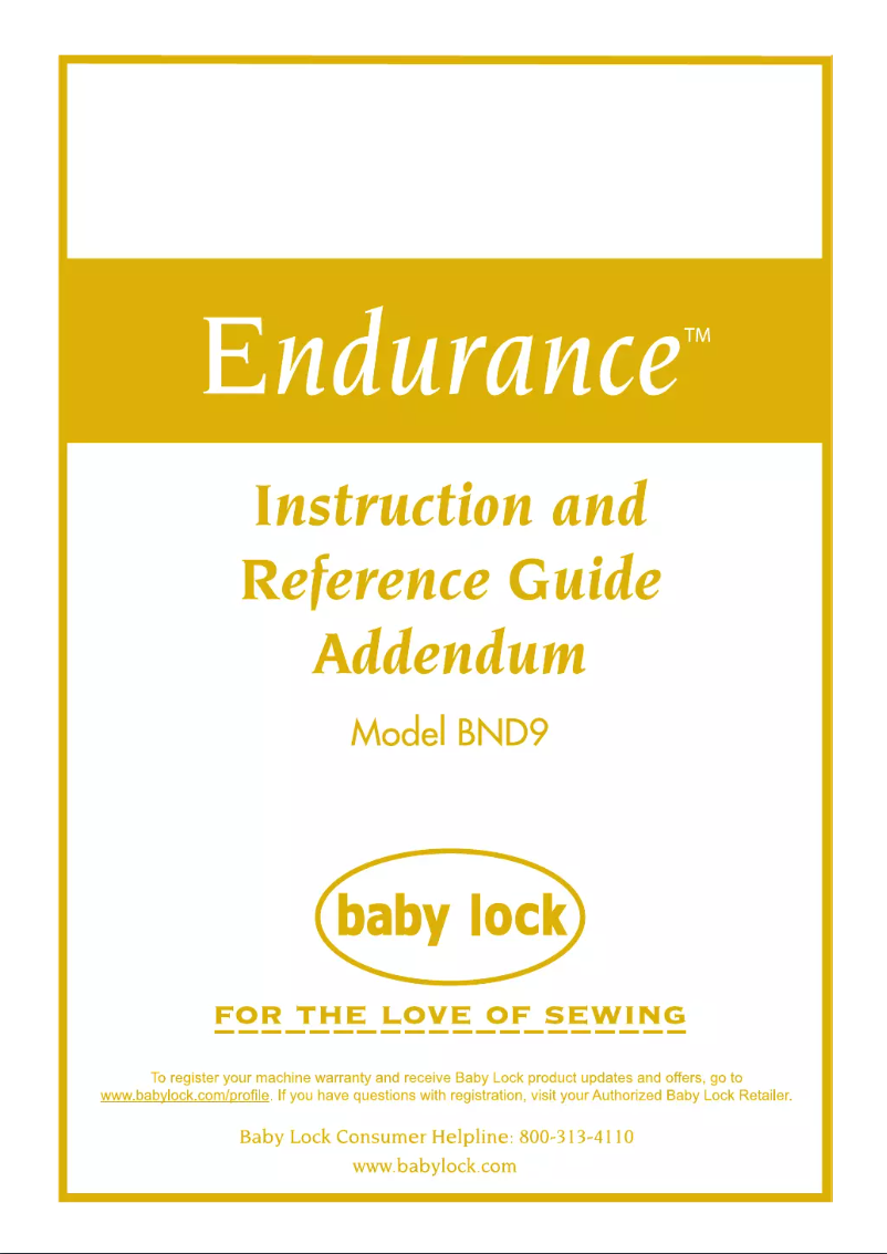 First page image of the manual for Endurance BND9