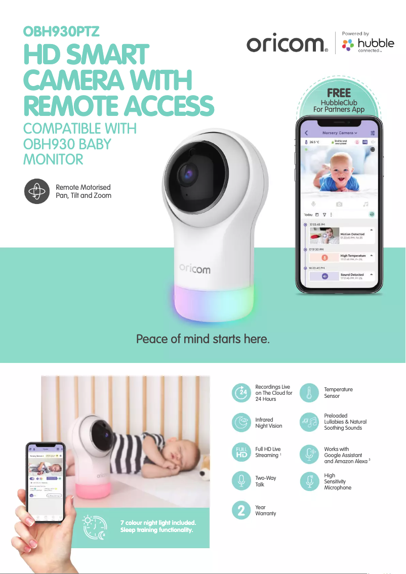 First page image of the manual for OBH930PTZ