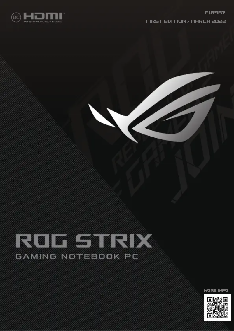 Page 1 of the manual User Manual Asus ROG Strix Scar 17 SE
