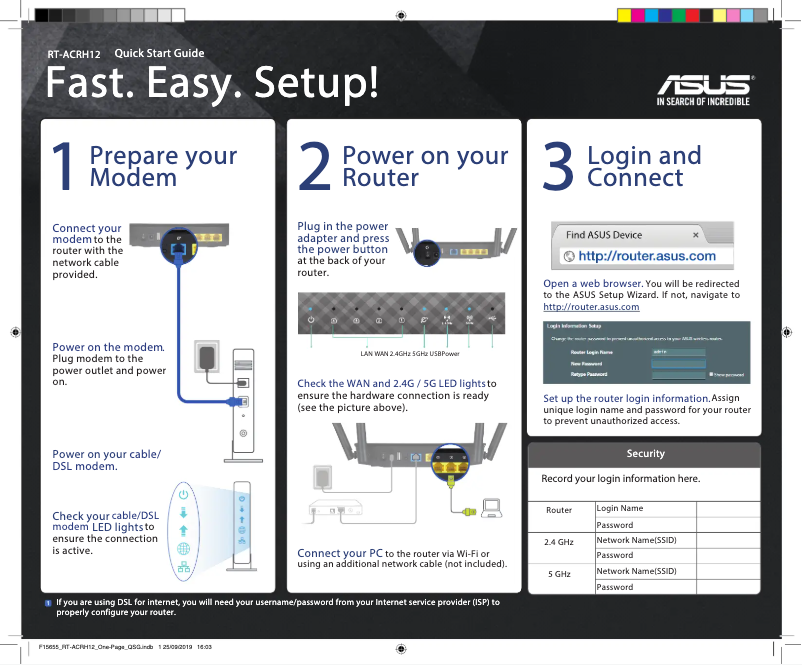 Page 1 of the manual User Manual Asus RT-ACRH12