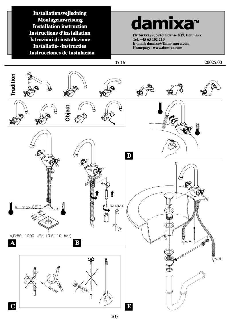 Page 1 of the manual User Manual Damixa 2400000