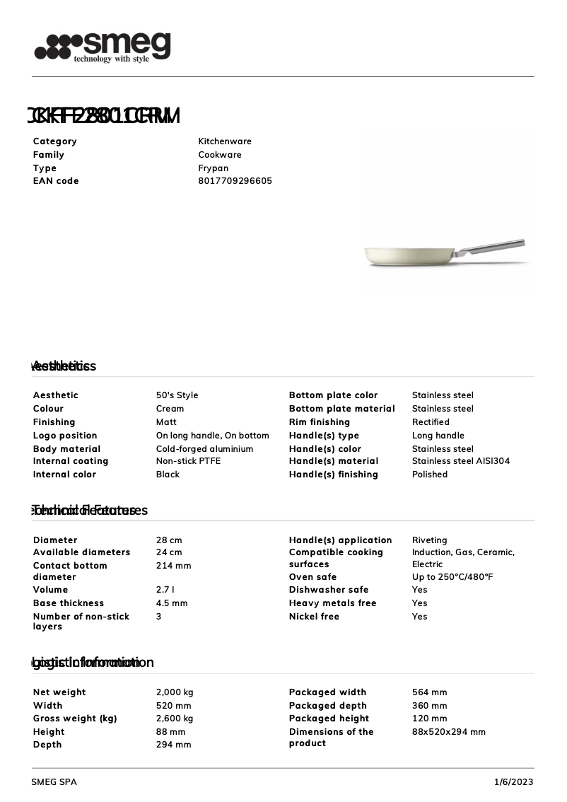 First page image of the manual for CKFF2801CRM