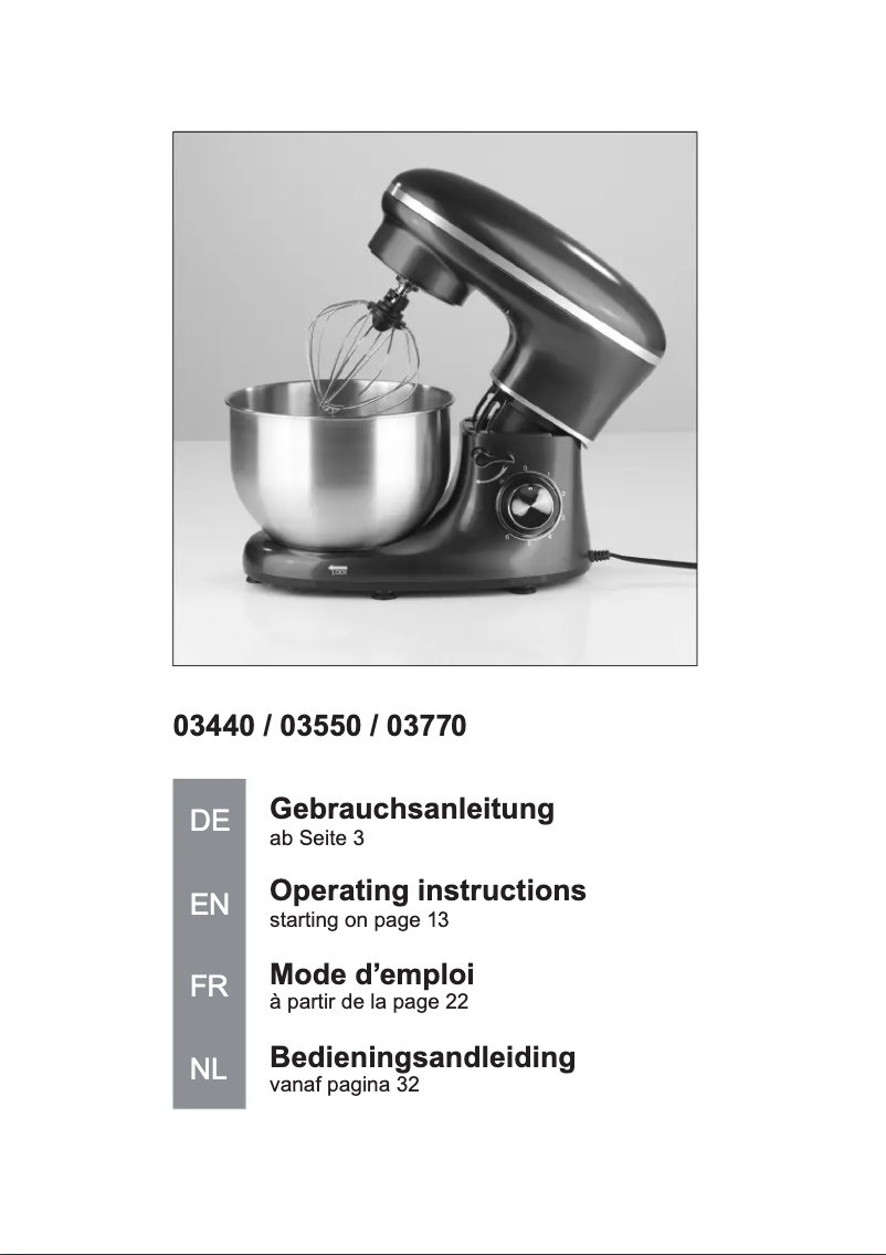 First page image of the manual for 03550