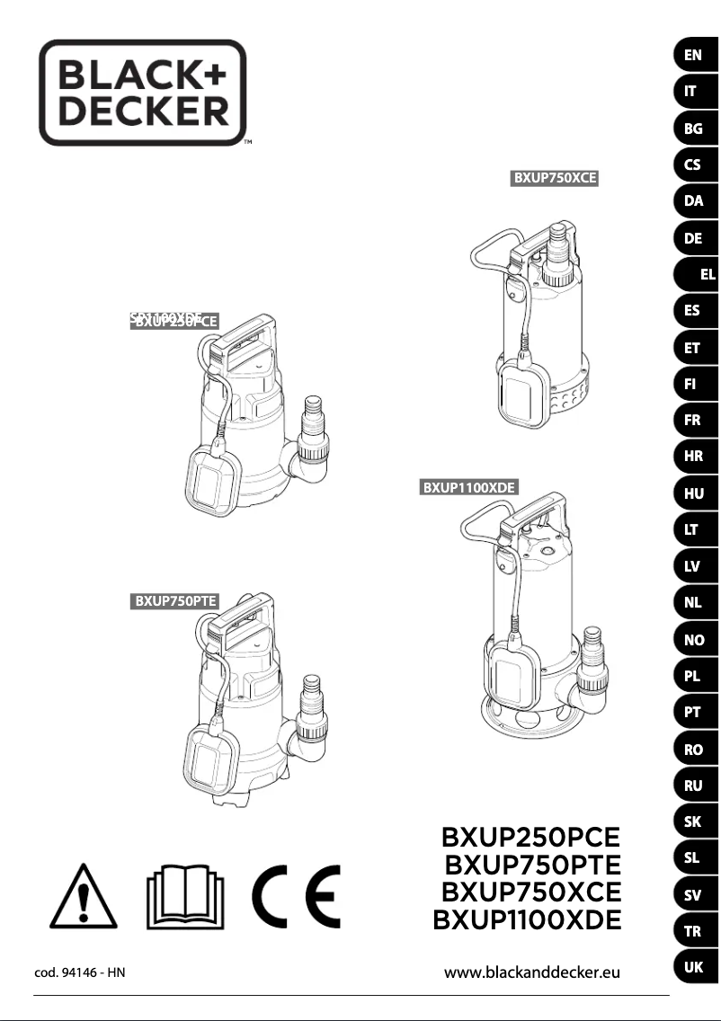 First page image of the manual for BXUP1100XDE