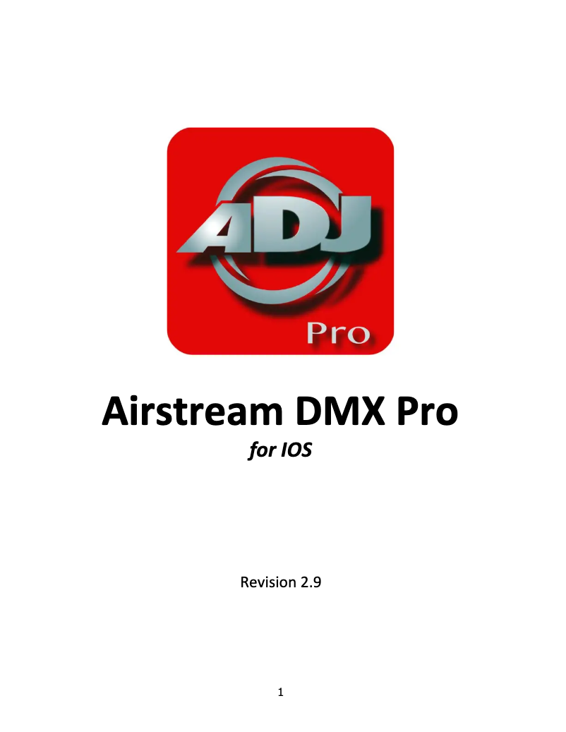 First page image of the manual for Airstream DMX Bridge