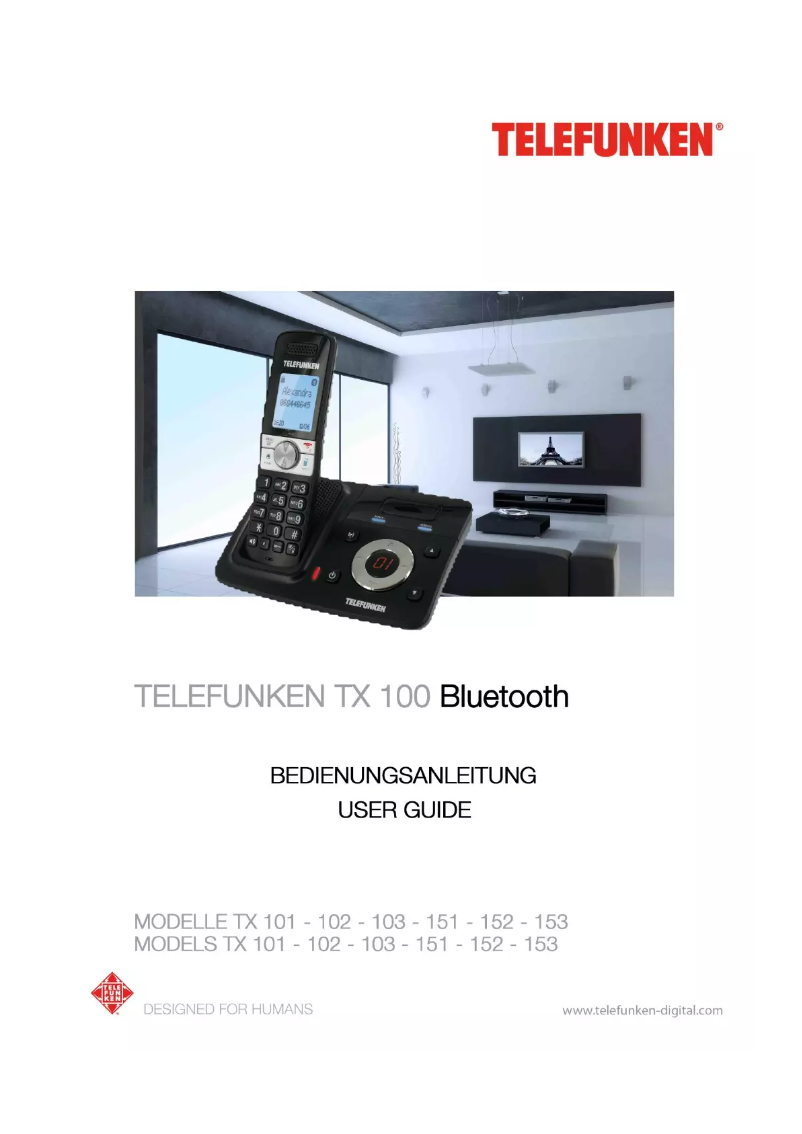 Page 1 of the manual User Manual Telefunken TX 152