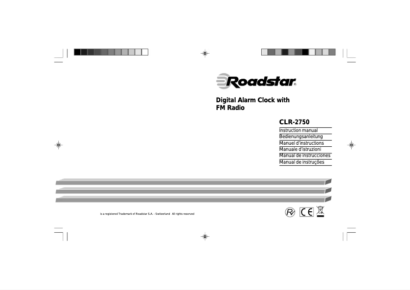 Page 1 of the manual User Manual Roadstar CLR-2750