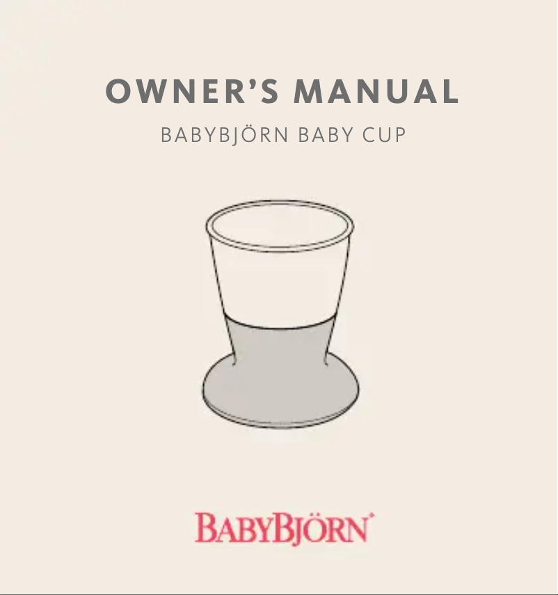 First page image of the manual for Baby Cup