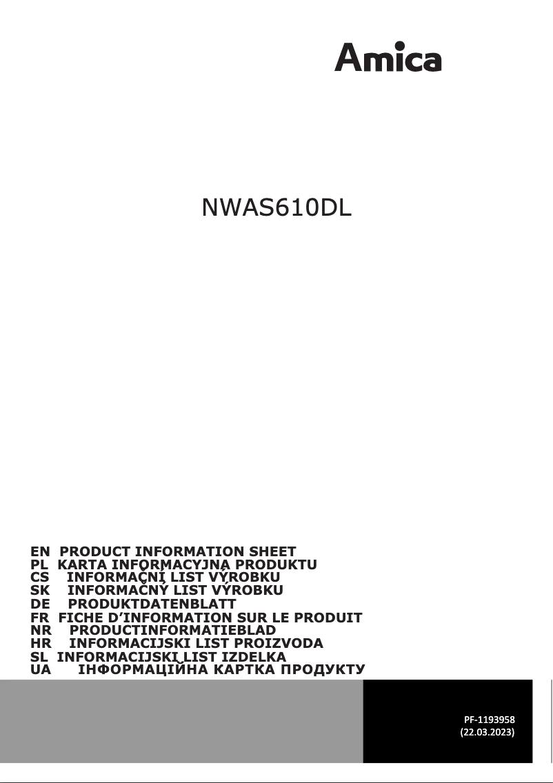 First page image of the manual for NWAS610DL