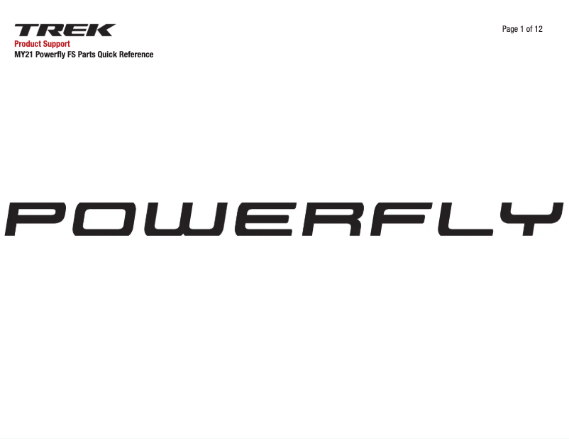 Page 1 of the manual Quick Start Guide Trek Powerfly FS 9 Equipped