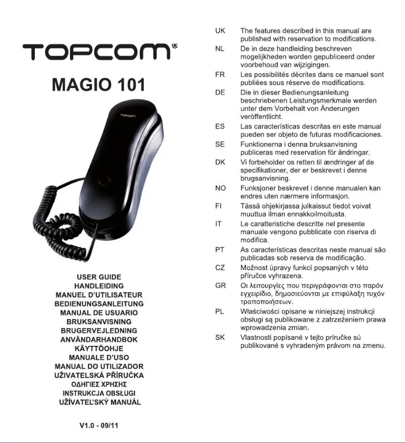 First page image of the manual for TE-6621