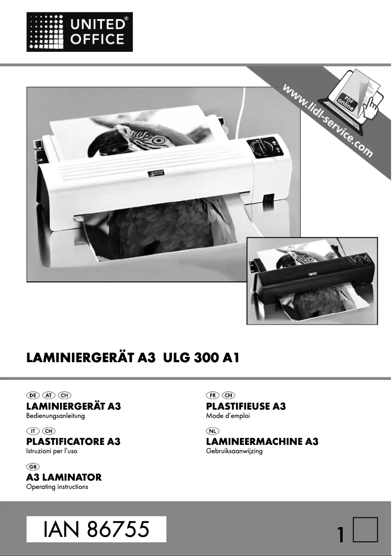 Image de la première page du manuel de l'appareil ULG 300 A1