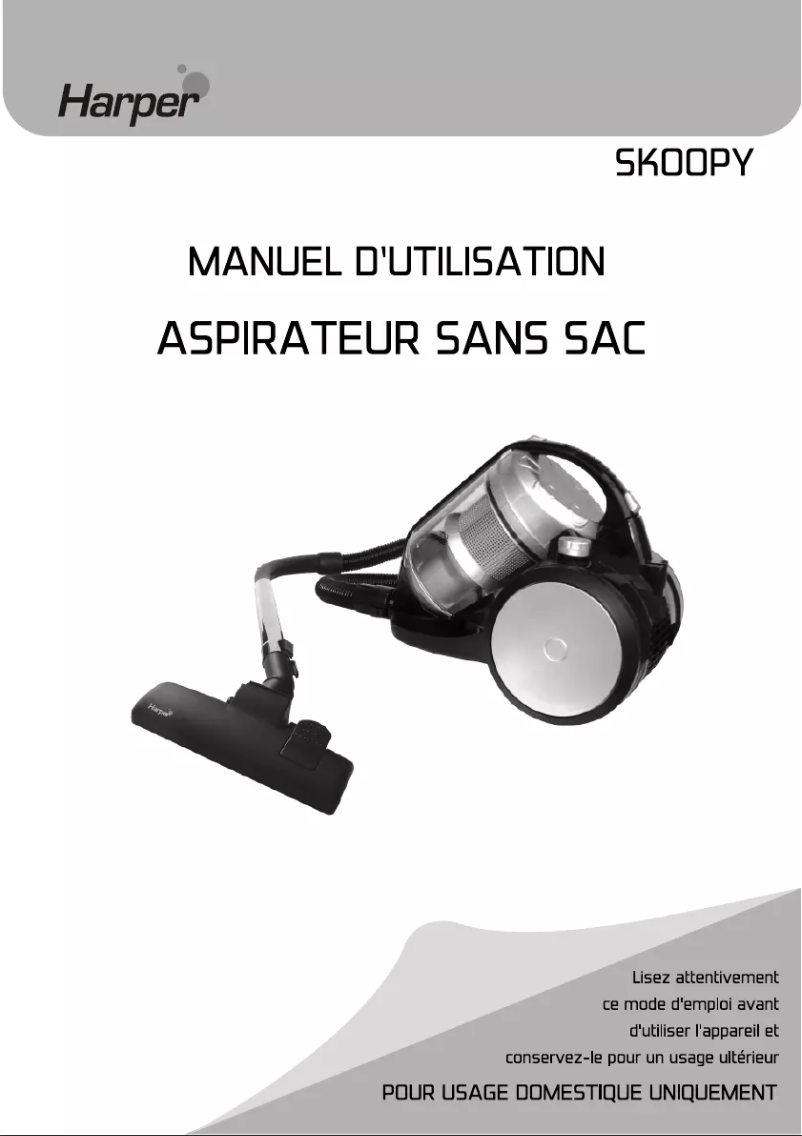 Page 1 of the manual User Manual Harper SKOOPY