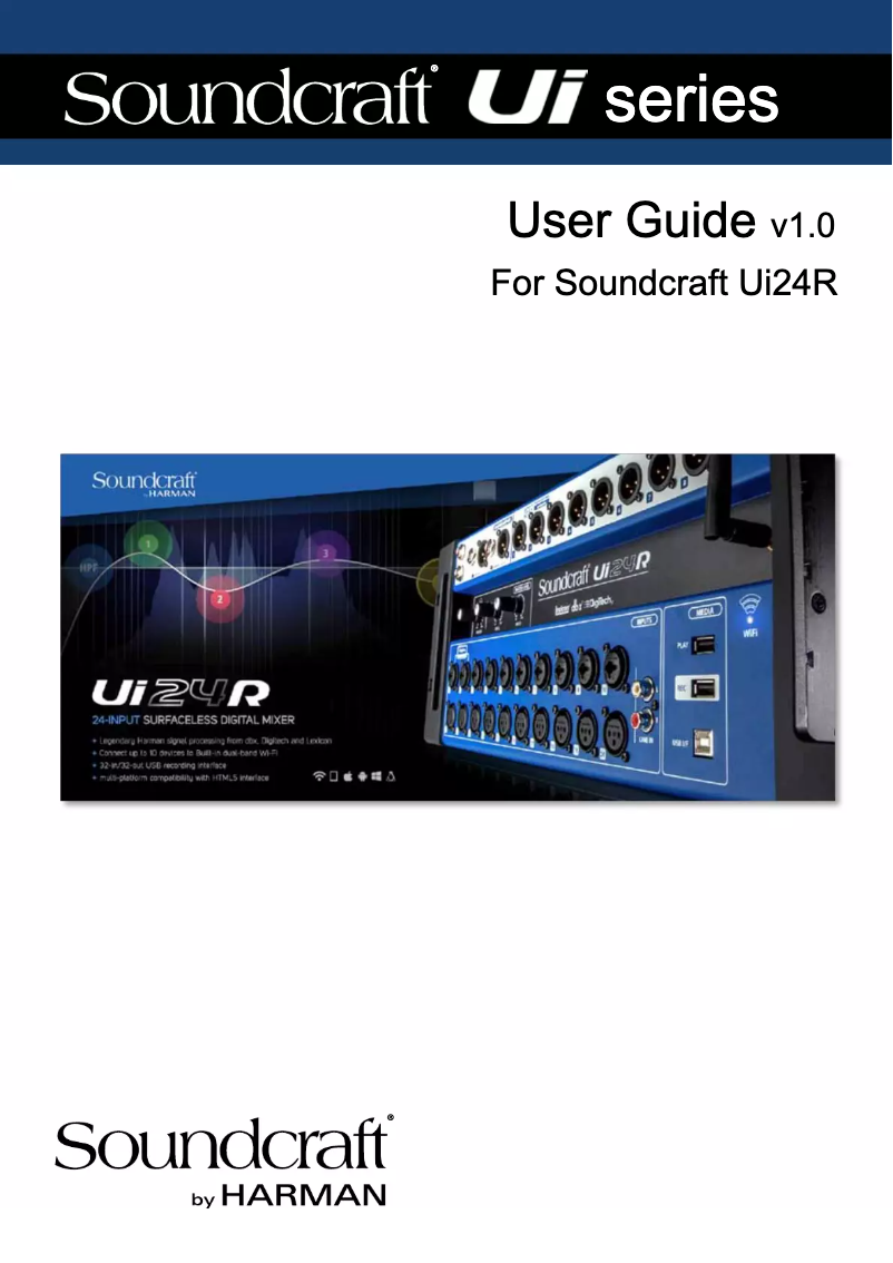 Page 1 of the manual User Manual Soundcraft Ui24R