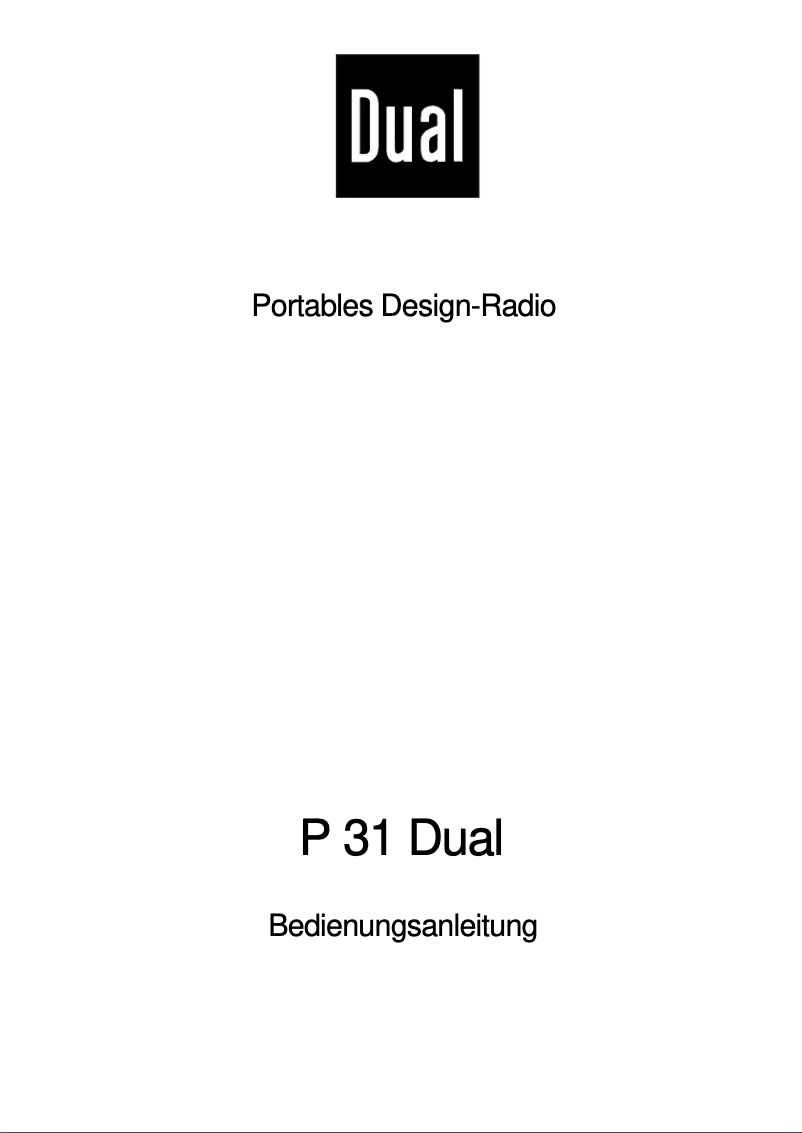 First page image of the manual for P 31