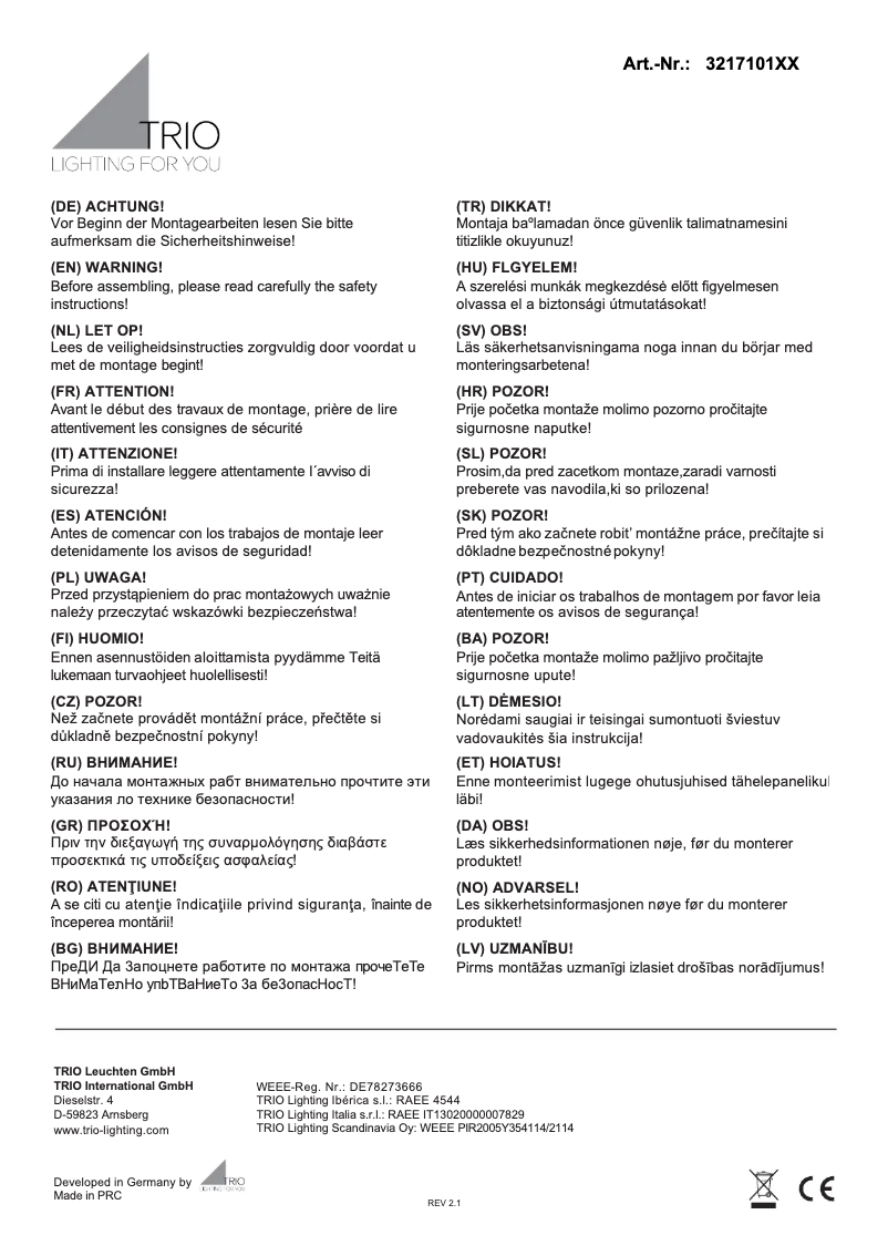 First page image of the manual for Oakland 321710107