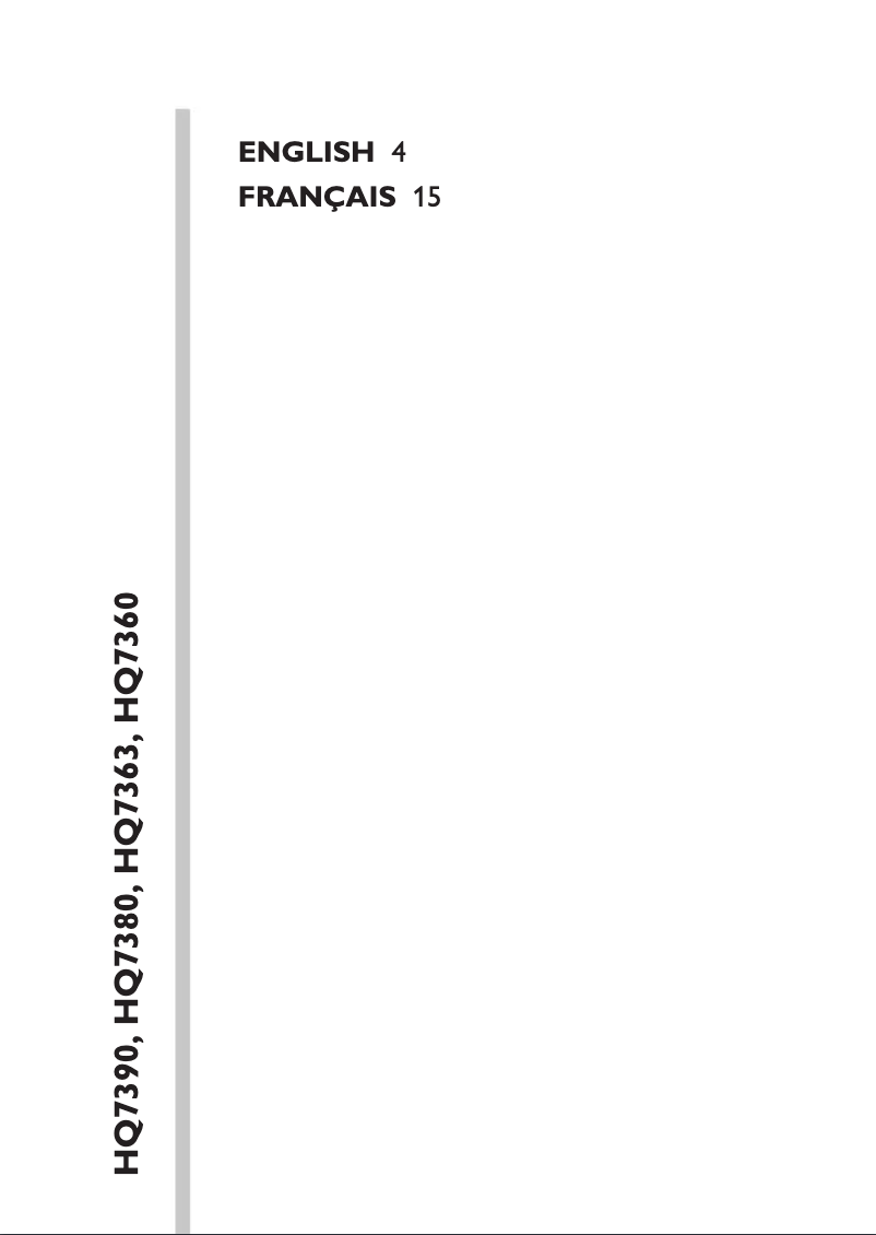First page image of the manual for 7000 Series HQ7360