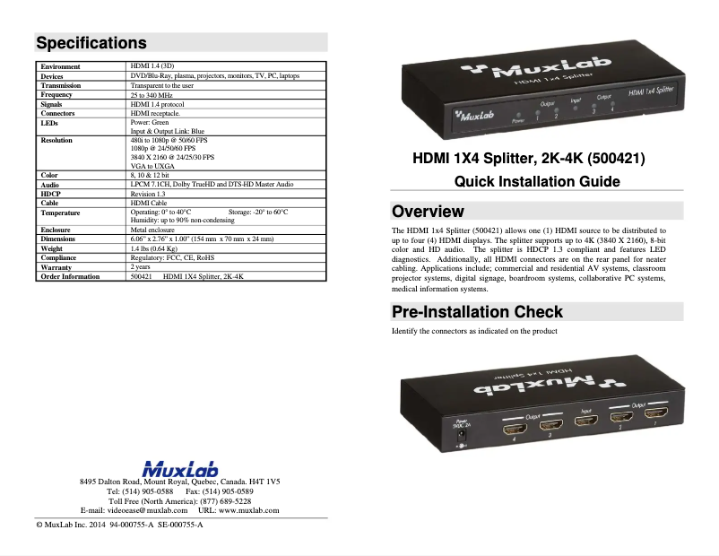 First page image of the manual for 500421
