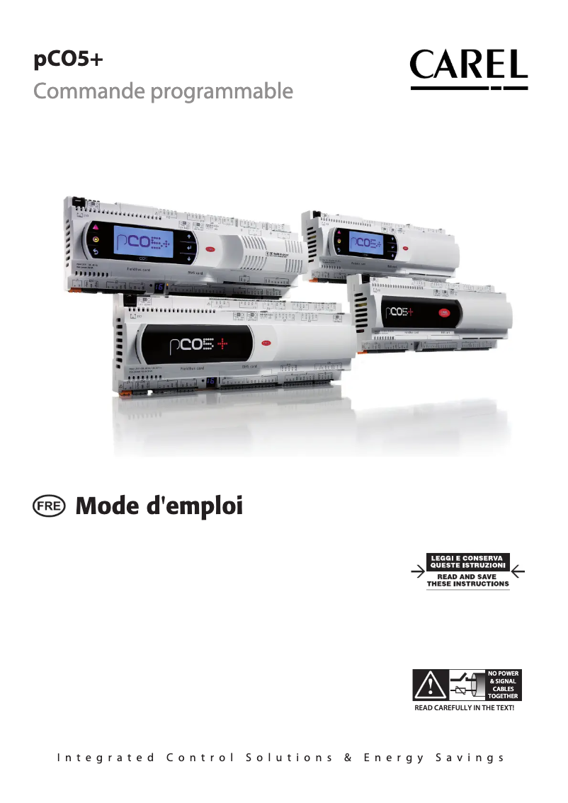 Page 1 of the manual User Manual Carel pCO5+ HS