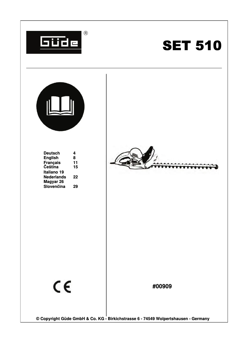 Page 1 of the manual User Manual Güde SET 510