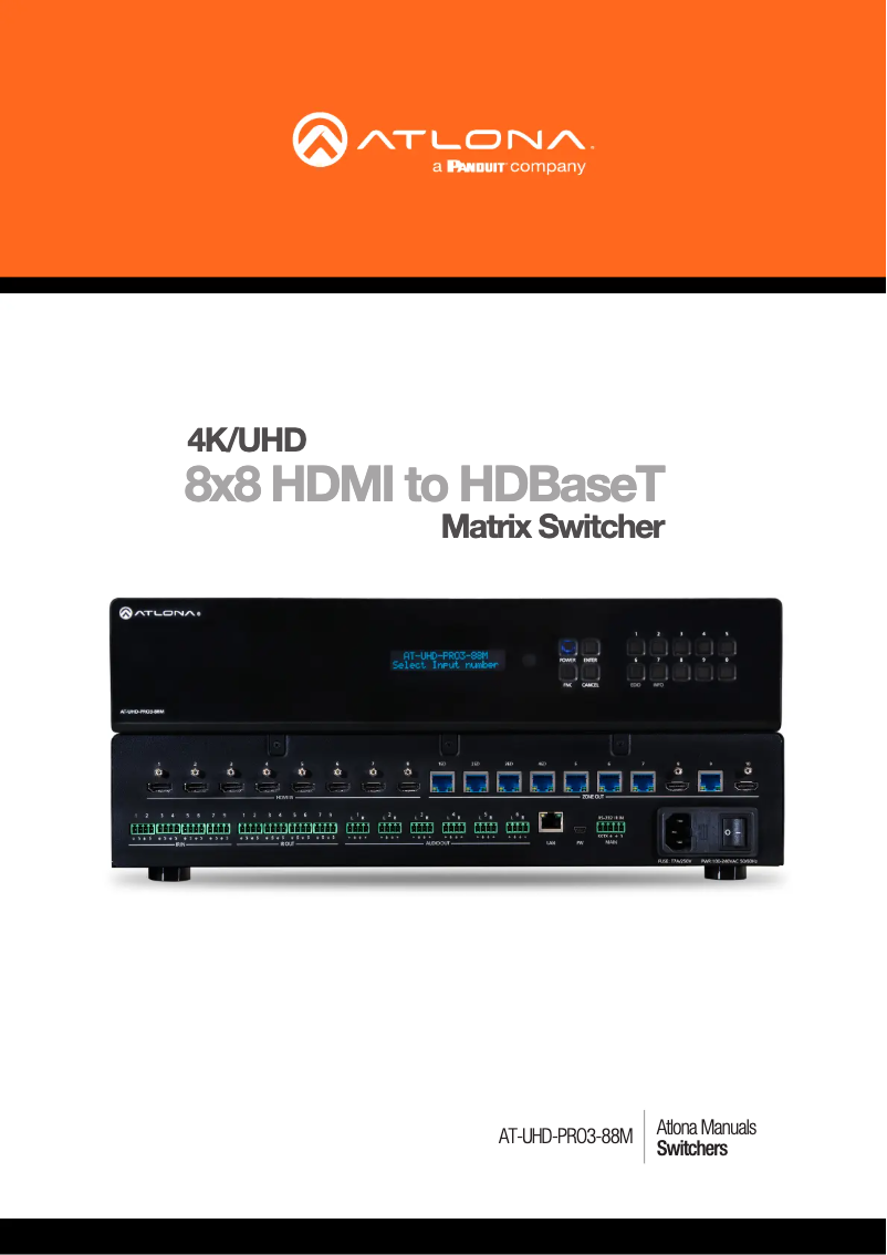 Image de la première page du manuel de l'appareil AT-UHD-PRO3-88M